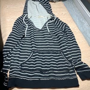 Foxy striped pull over hoodie